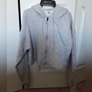 🏃‍♀️Forever 21 Light Gray Crop Hoodie
